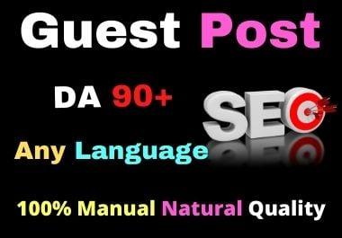 I will write and publish 5 guest post 5 Different Websites on DA 90+ high authority sites