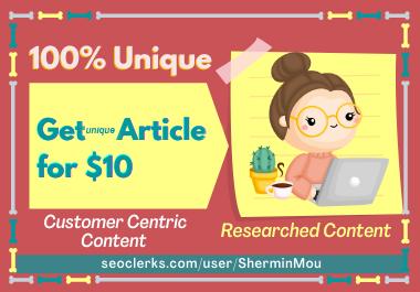 I will write high quality articles for your website