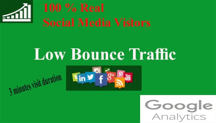 I will drive low bounce traffic with 3 minutes visit duration