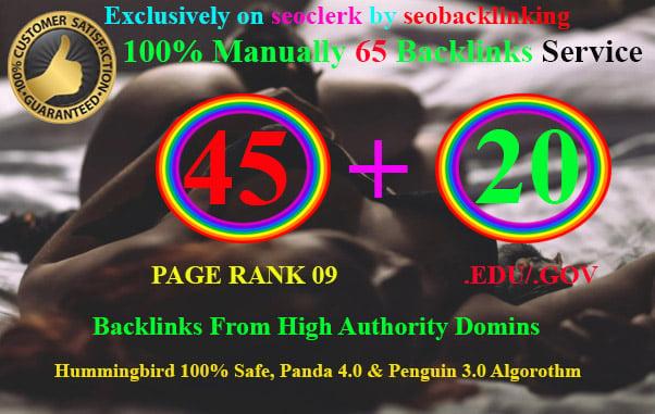 45 Pr9 + 20 Edu-Gov High Pr SEO Authority Backlinks-Fire Your Google Ranking Fire the Google rank