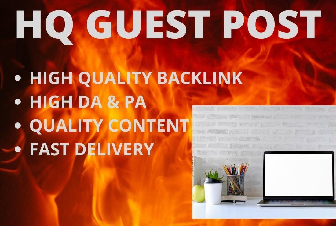 I will write a unique real guest post on a high authority site 