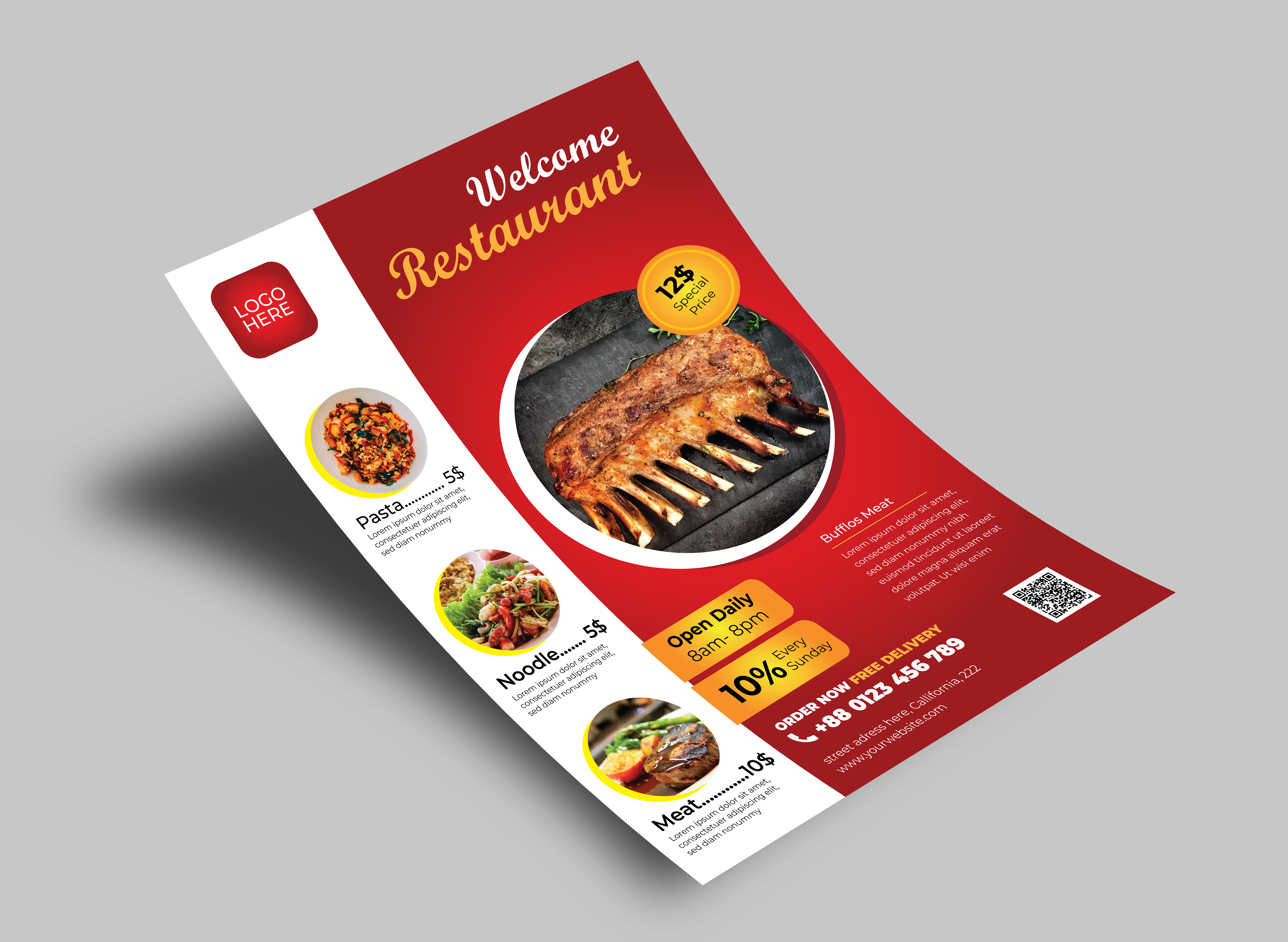 I create professional Restaurant flyer or poster design