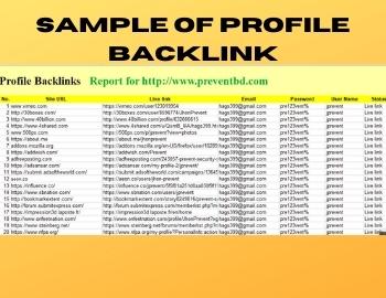 I will create 100+ Do follow High Authority Profile Backlinks