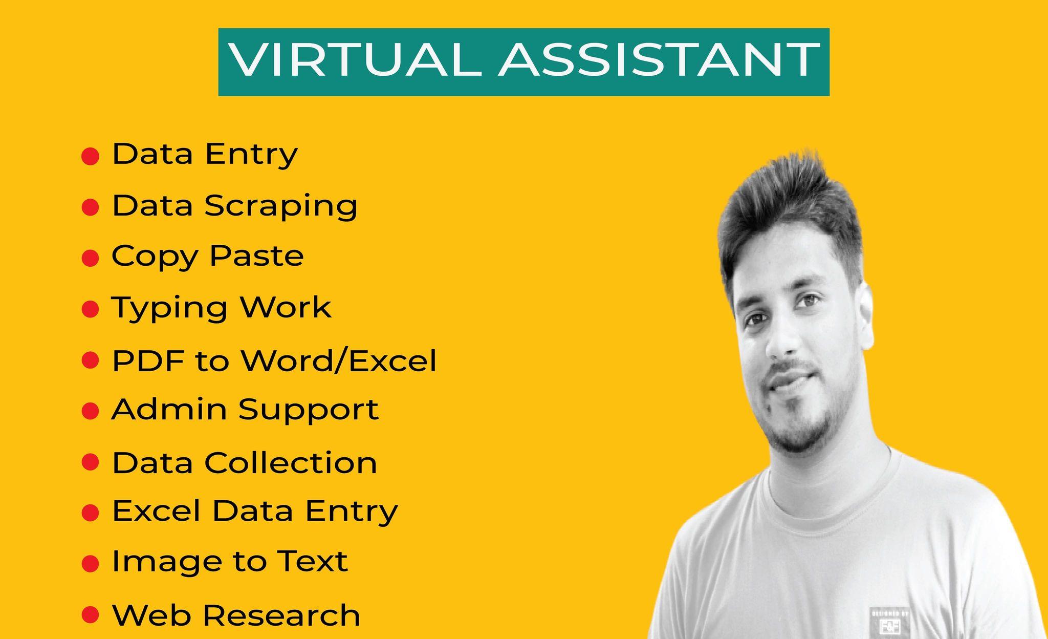 do any virtual assistant, copy paste and data entry job