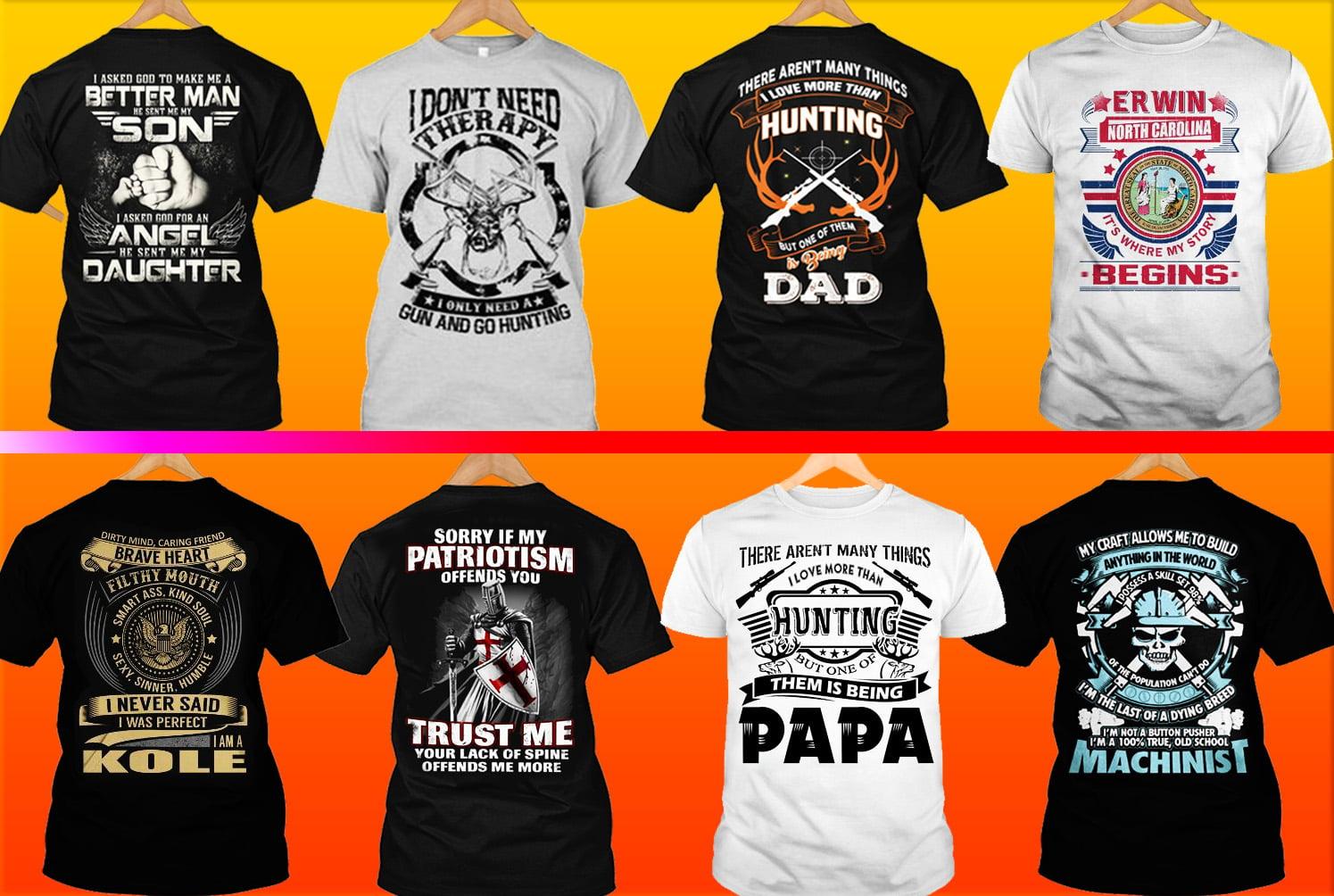 I will do creative bulk t shirt design and custom t shirt designs