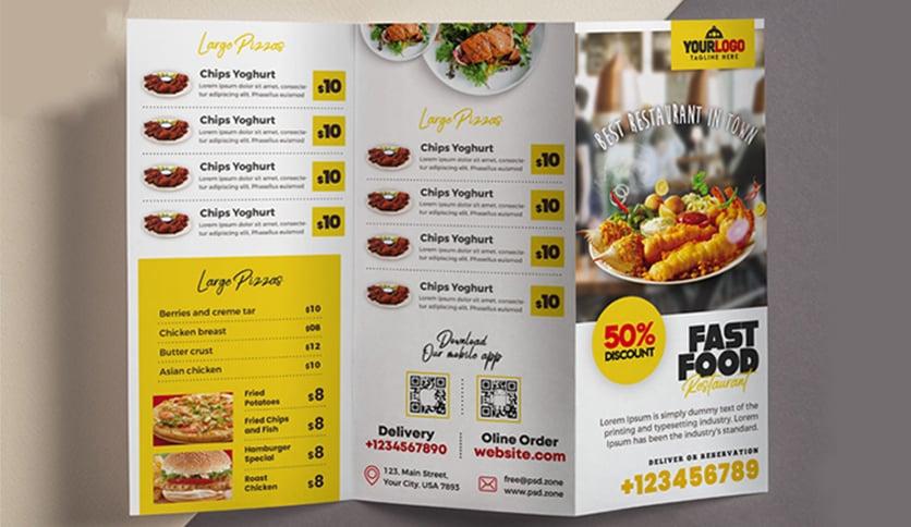 I will design food flyer or poster, restaurant menu