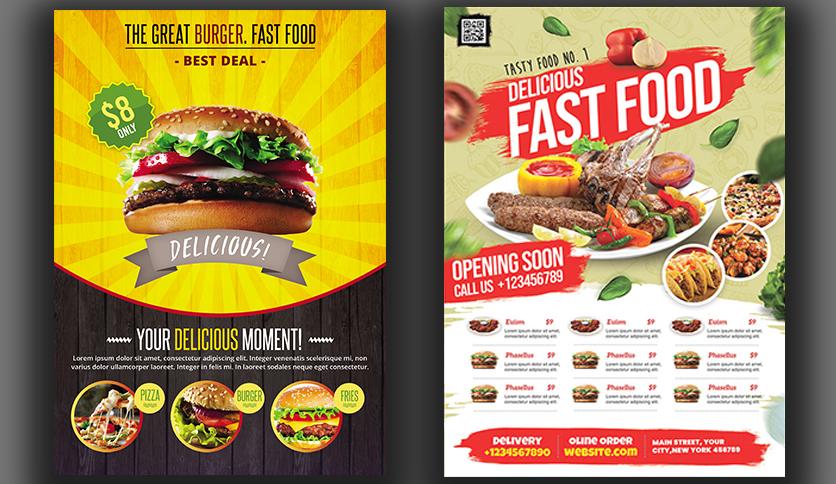 I will design food flyer or poster, restaurant menu