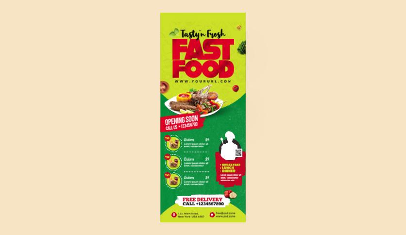 I will design food flyer or poster, restaurant menu