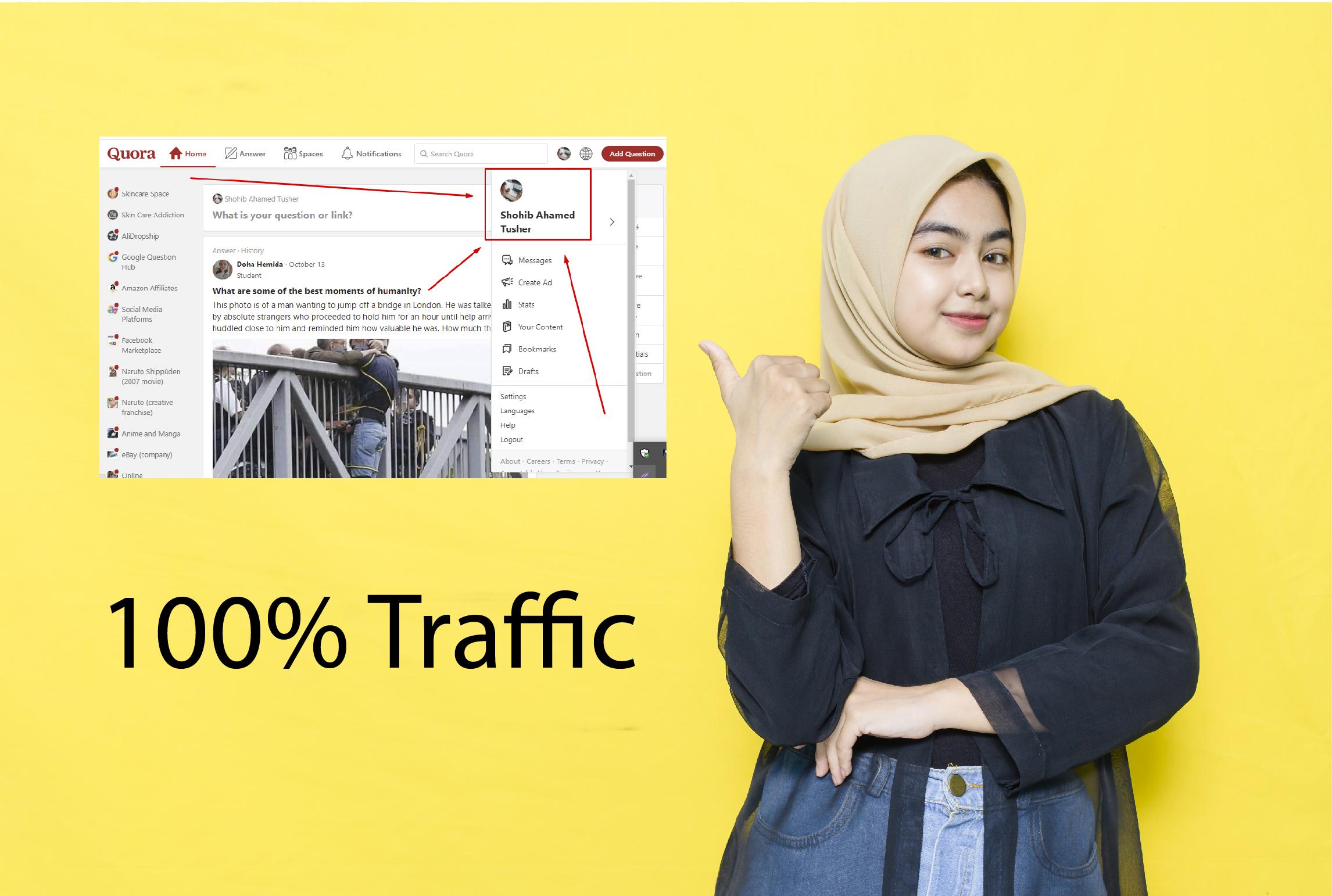 Promote website with HQ 10+ Quora answer with URL