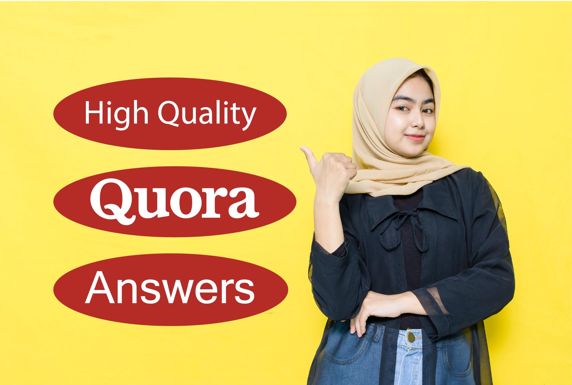 Promote website with HQ 10+ Quora answer with URL