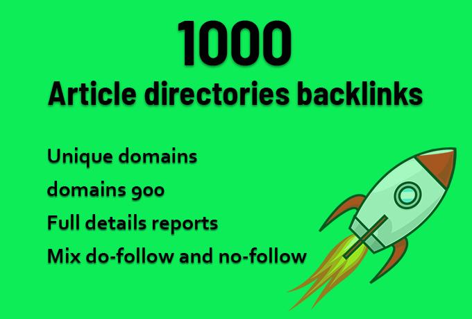 1000 Article directories backlinks/contextual backlinks 