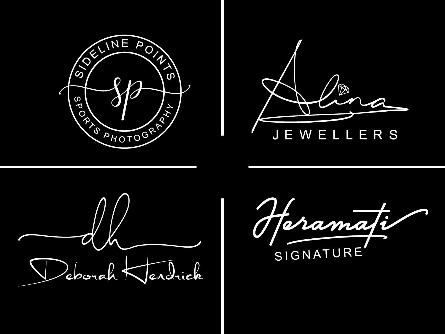 I will Do Luxury Signature logo For fashion Boutique Cosmetics