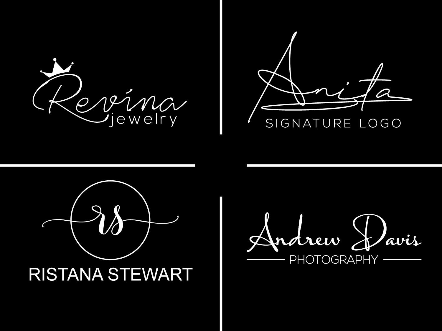 I will Do Luxury Signature logo For fashion Boutique Cosmetics