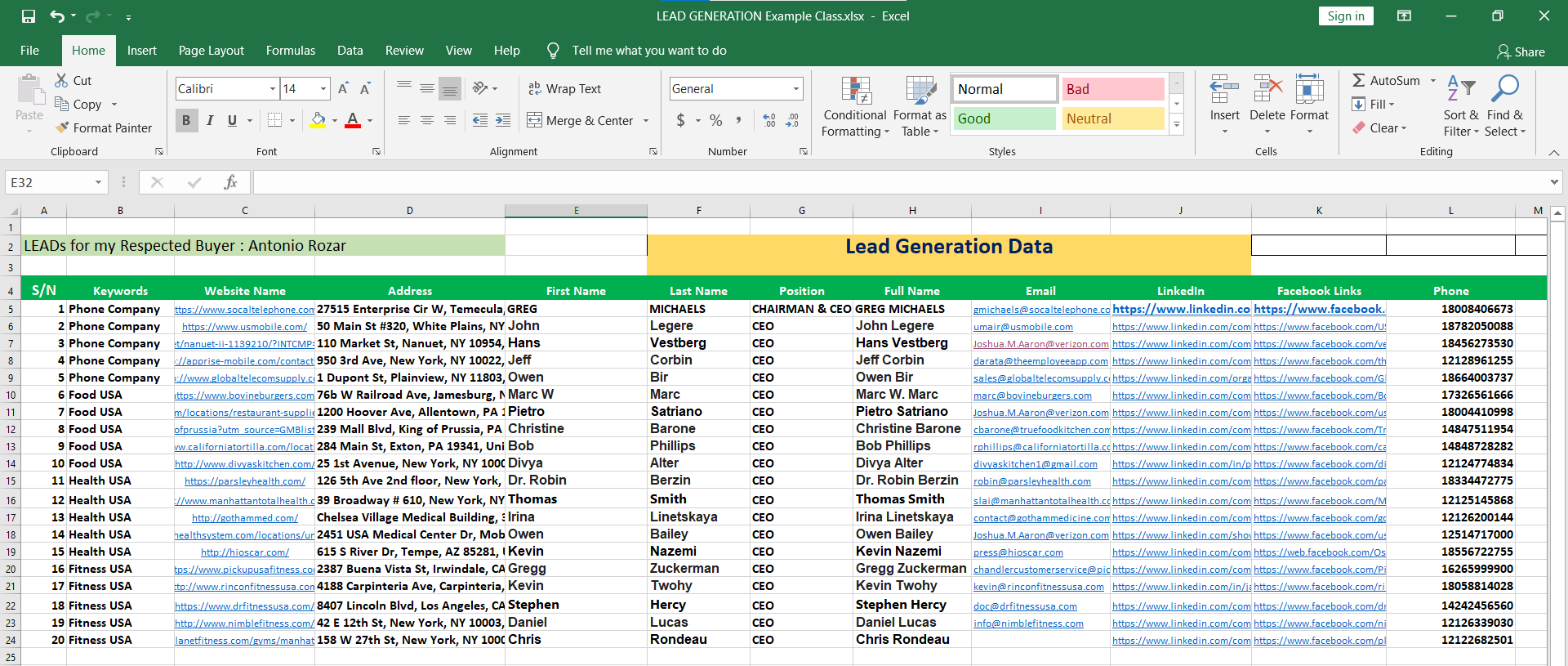 I will do b2b lead generation, web research, data entry for your business