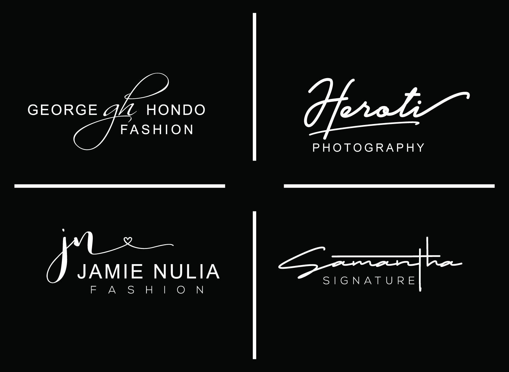 i will Do signature photography fashion Boutique logo design