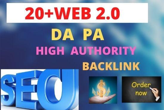 Boost Your Rankings With 20+ High Authority Web2.0 Backlinks 