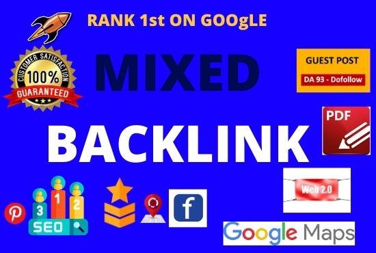 Create 20+High Quality DA 70 + Permanents Mixed Backlinks with rank & boost your website early grow