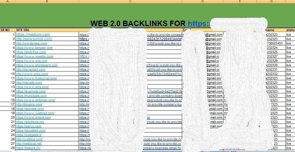 I will create 50+Web2.0 do-follow Backlinks on High Authority sites for Land on Google 1st page