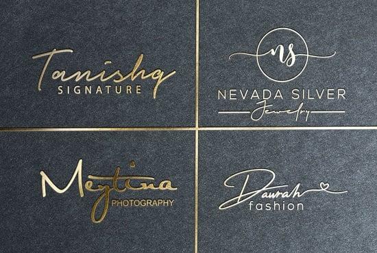 I will make signature logo for jewelry boutique fashion