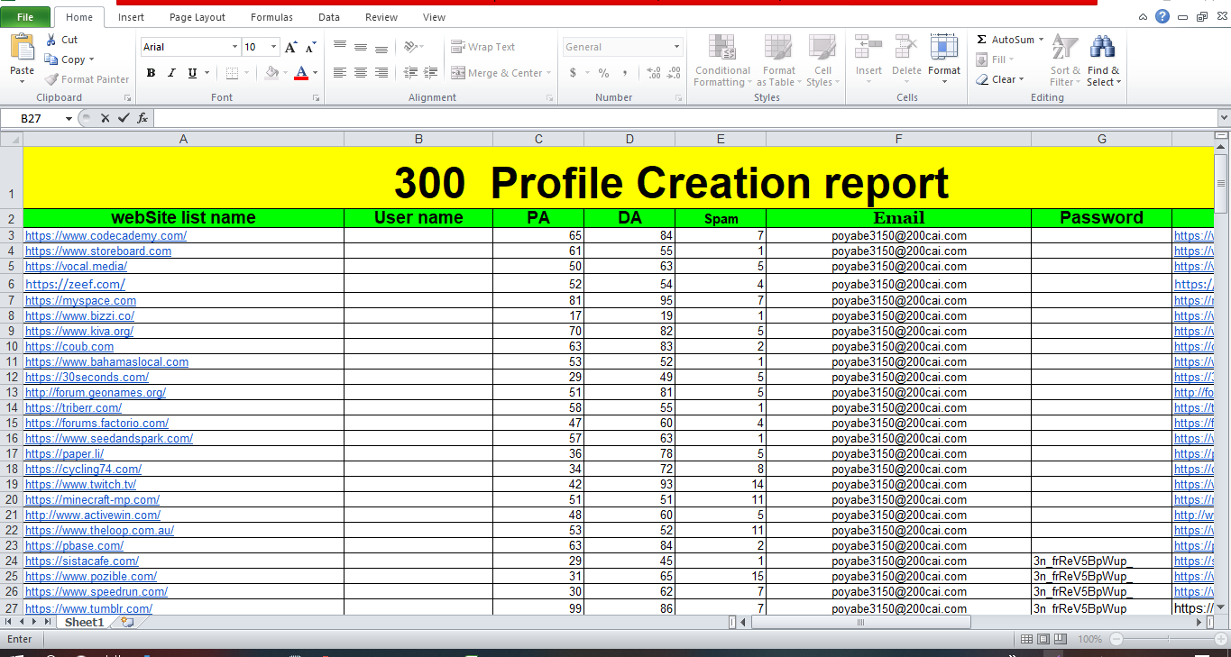 I will do HQ 200+ profile backlinks for your website done Manually