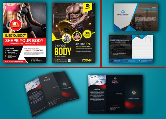 I will do Corporate flyer, brochure, postcard design in one day