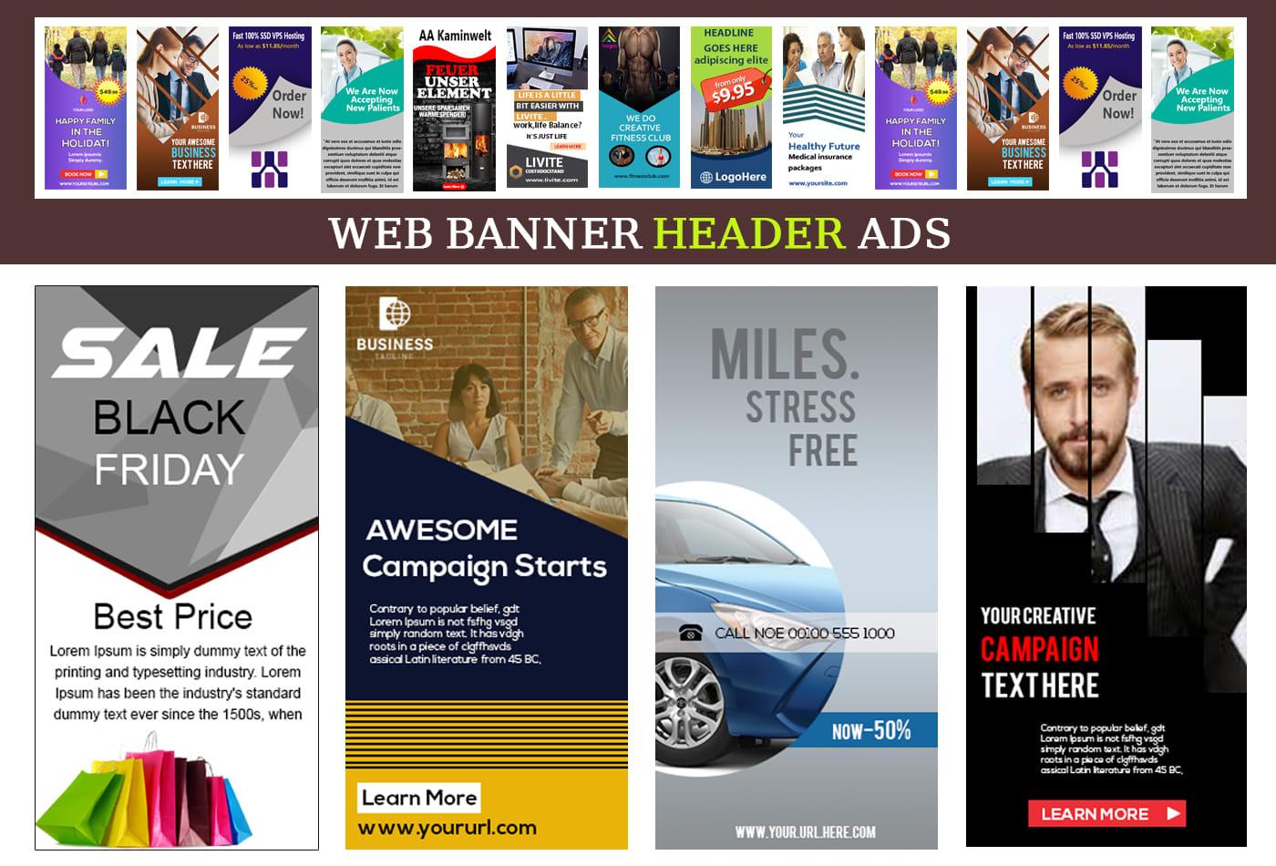 I will design a creative modern facebook cover or web header