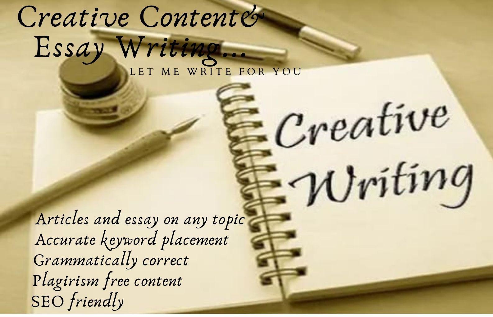 I will write creative content on any topic 