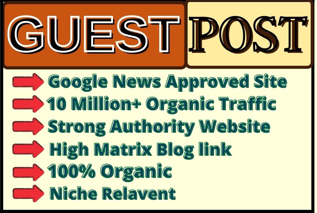 Write and Publish 5x Guest Post with Permanent DO FOLLOW Backlink 