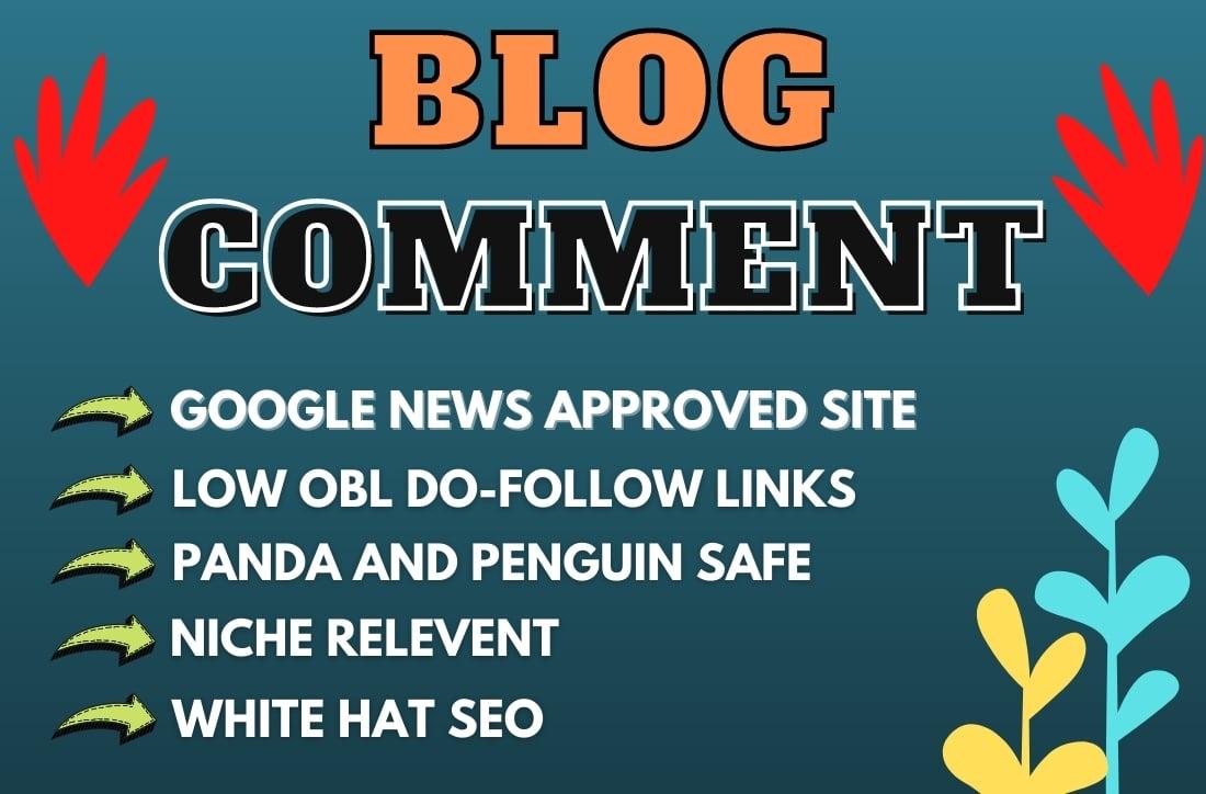 100 Manual and Contextual DoFollow Comment Backlink on low OBL Blog,Forum and Profile