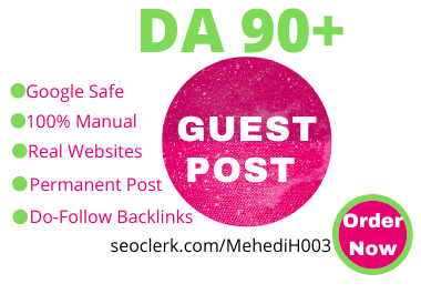 I will do guest post, high da guest post