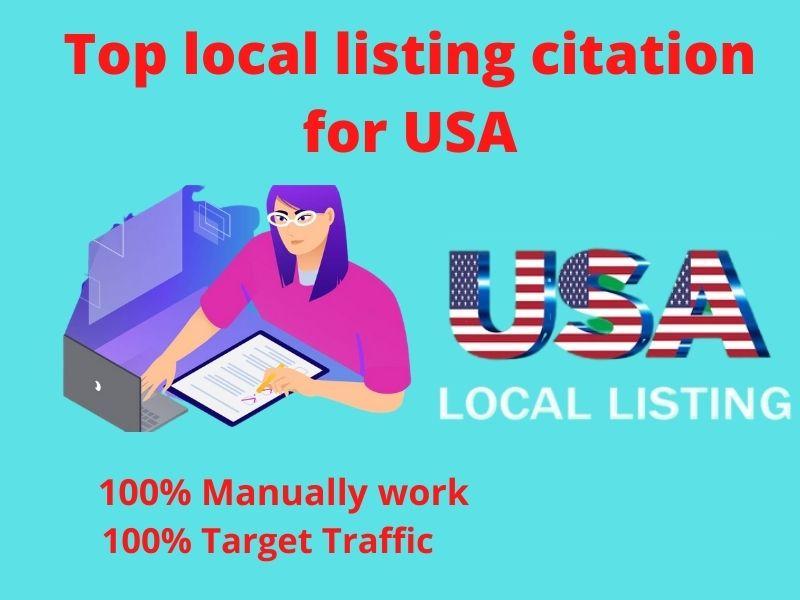 I will do top 100 local listing citations for USA,UK,AU,Canada etc