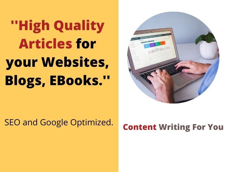 1000+ Words Unique, Plagiarism Free & SEO friendly content