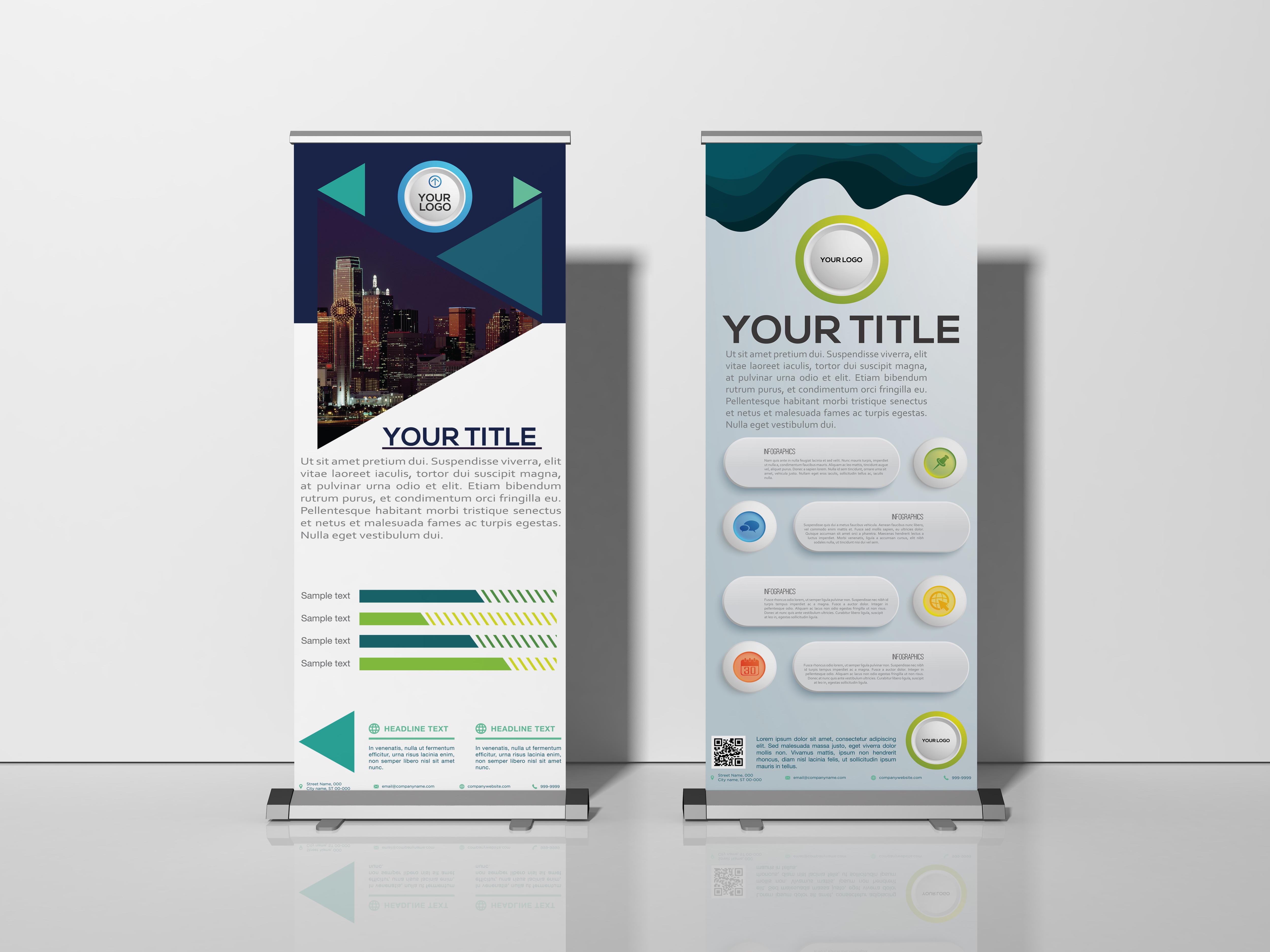 I will do unique and creative roll up banner