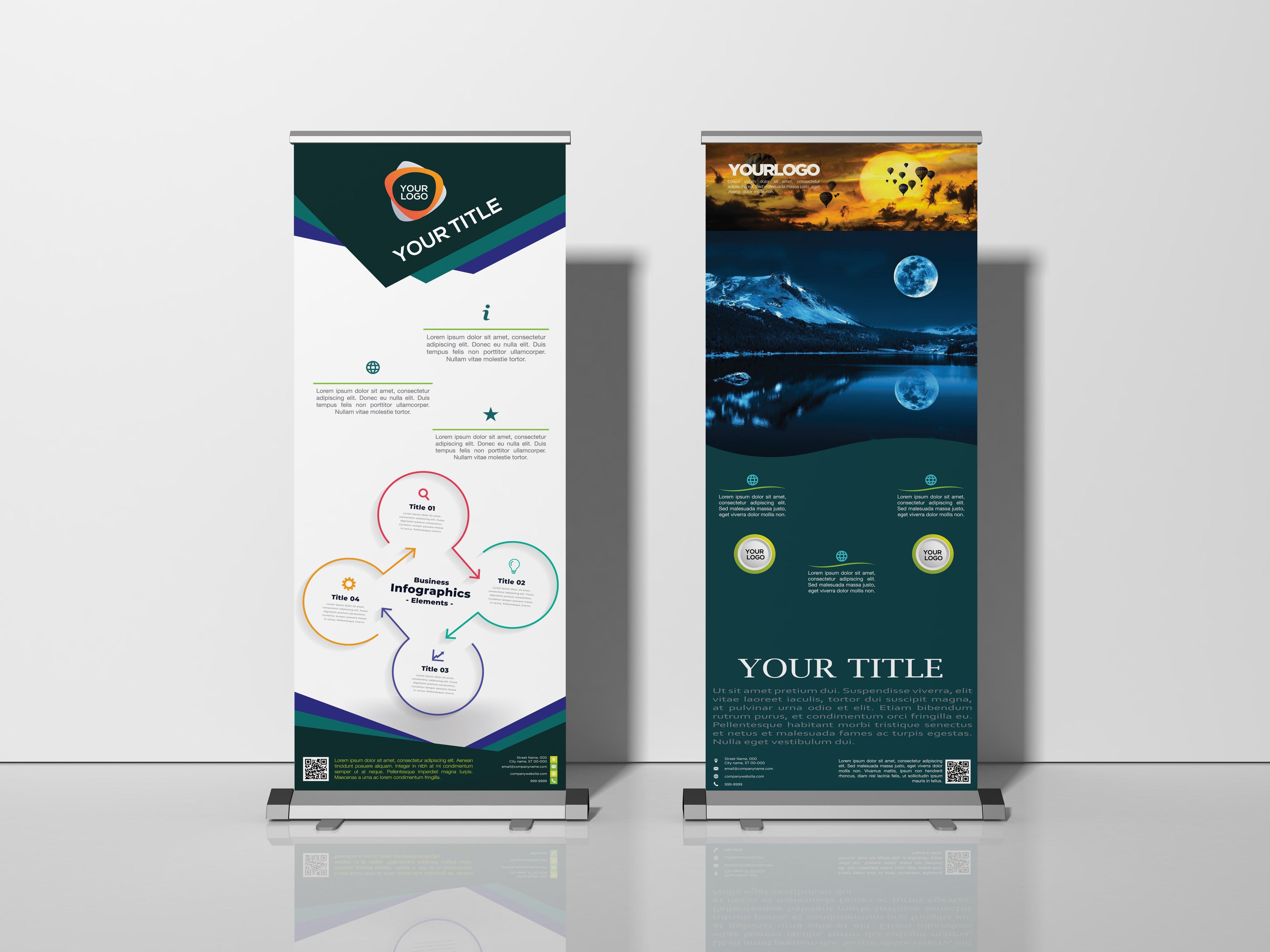 I will do unique and creative roll up banner