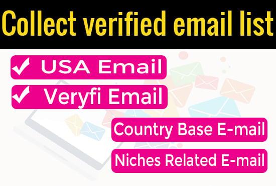 I will collect niche targeted email list and USA 30K Email 