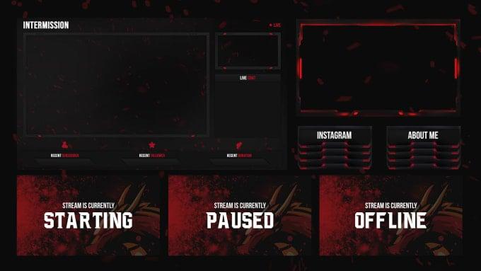 I will design cool broadcast overlays