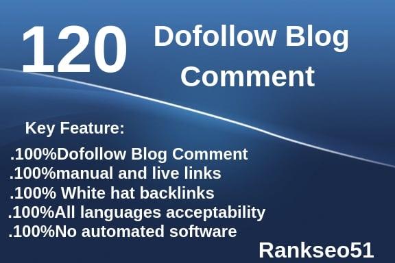120 Dofollow Blog Comment Unique Backlinks