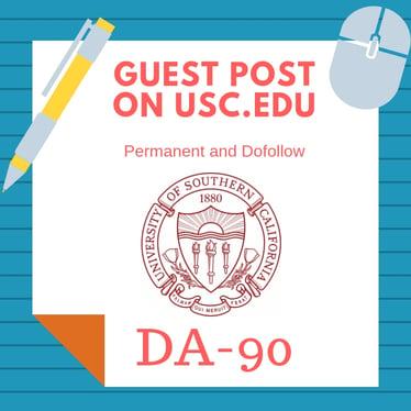 I will publish article on univesity of southern california usc edu da90 pa92 with backlink 