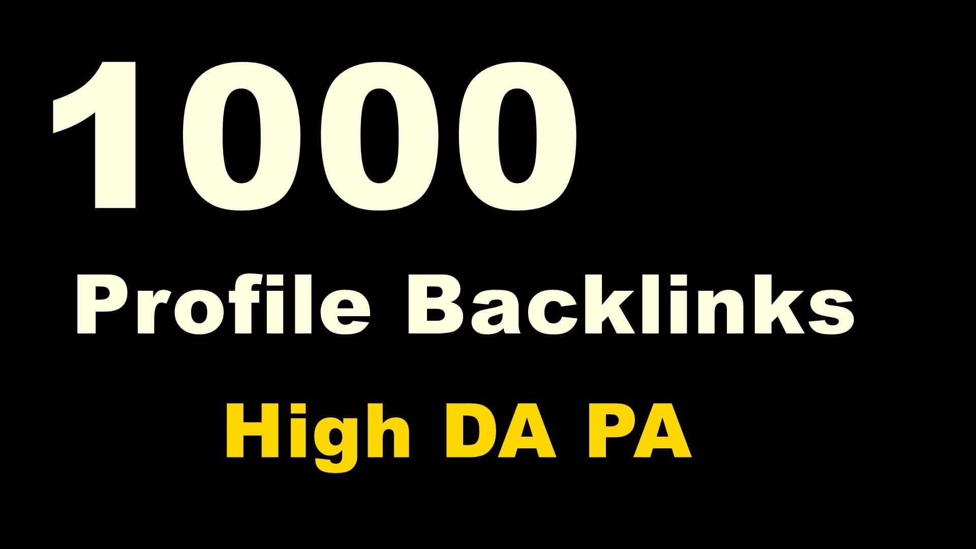 I will create 1000 profile backlinks for you