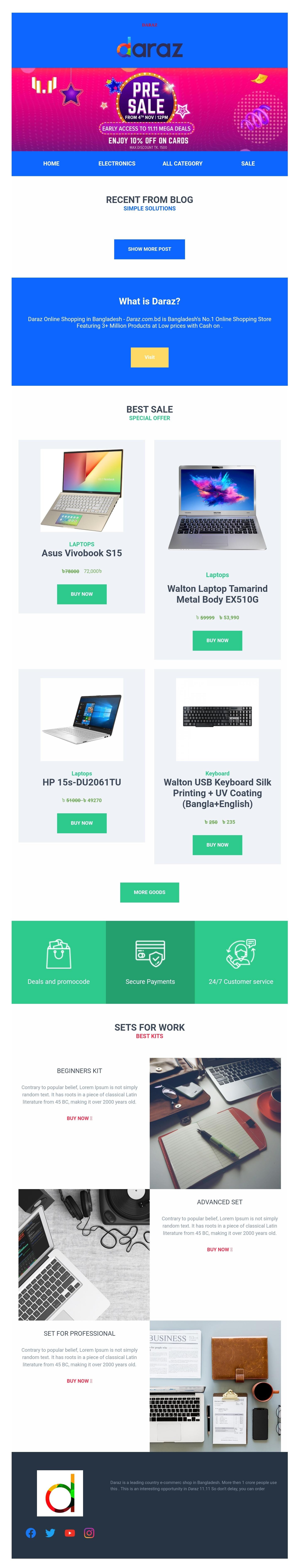 I will design excellent responsive email template or newsletter 