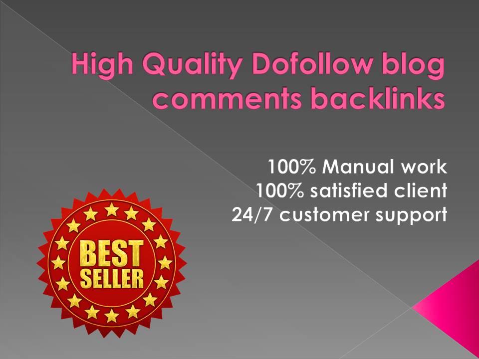 I will create 500 dofollow blog comments backlinks DA 30+