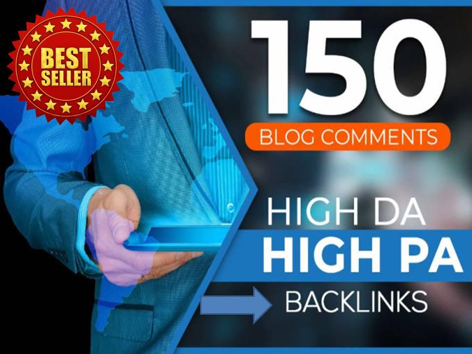 i will provide 150 unique blog comments high DA backlinks