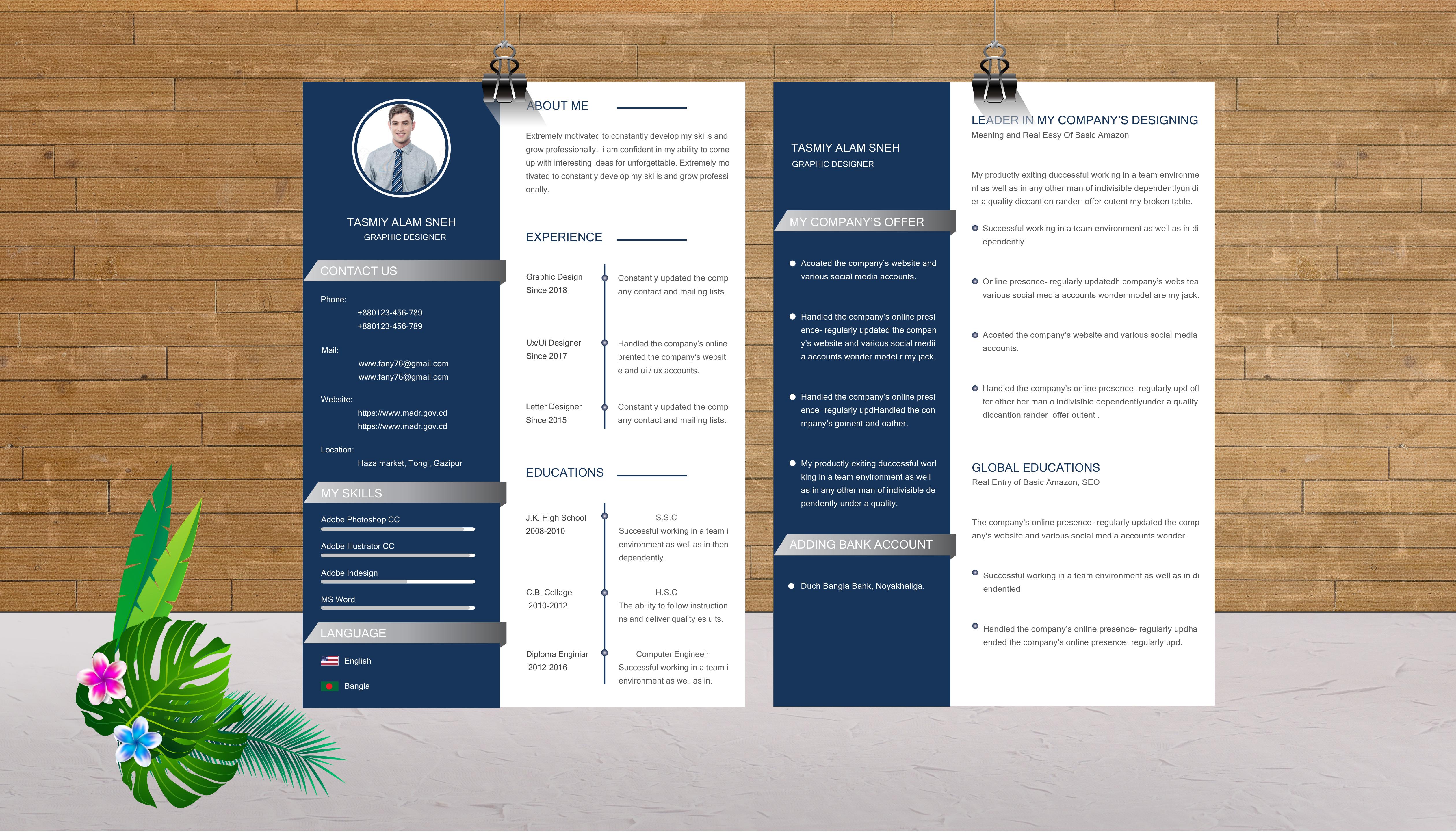: I will design or edit your resume/cv, cover letter templates