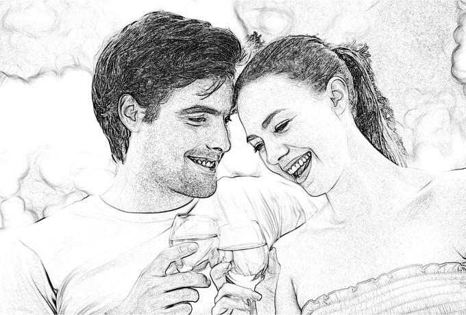 drawing pencil strech your face