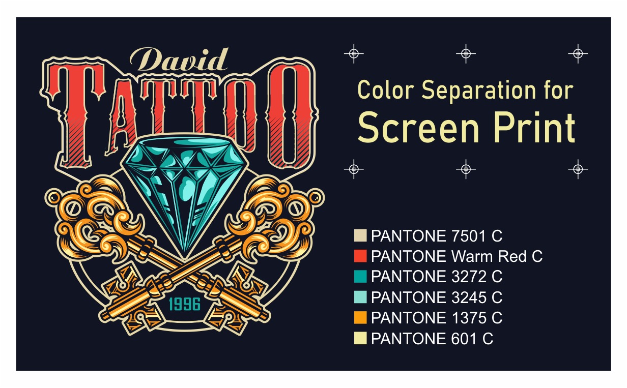 I will do Color Separation for Screen Print and Vector Tracing 