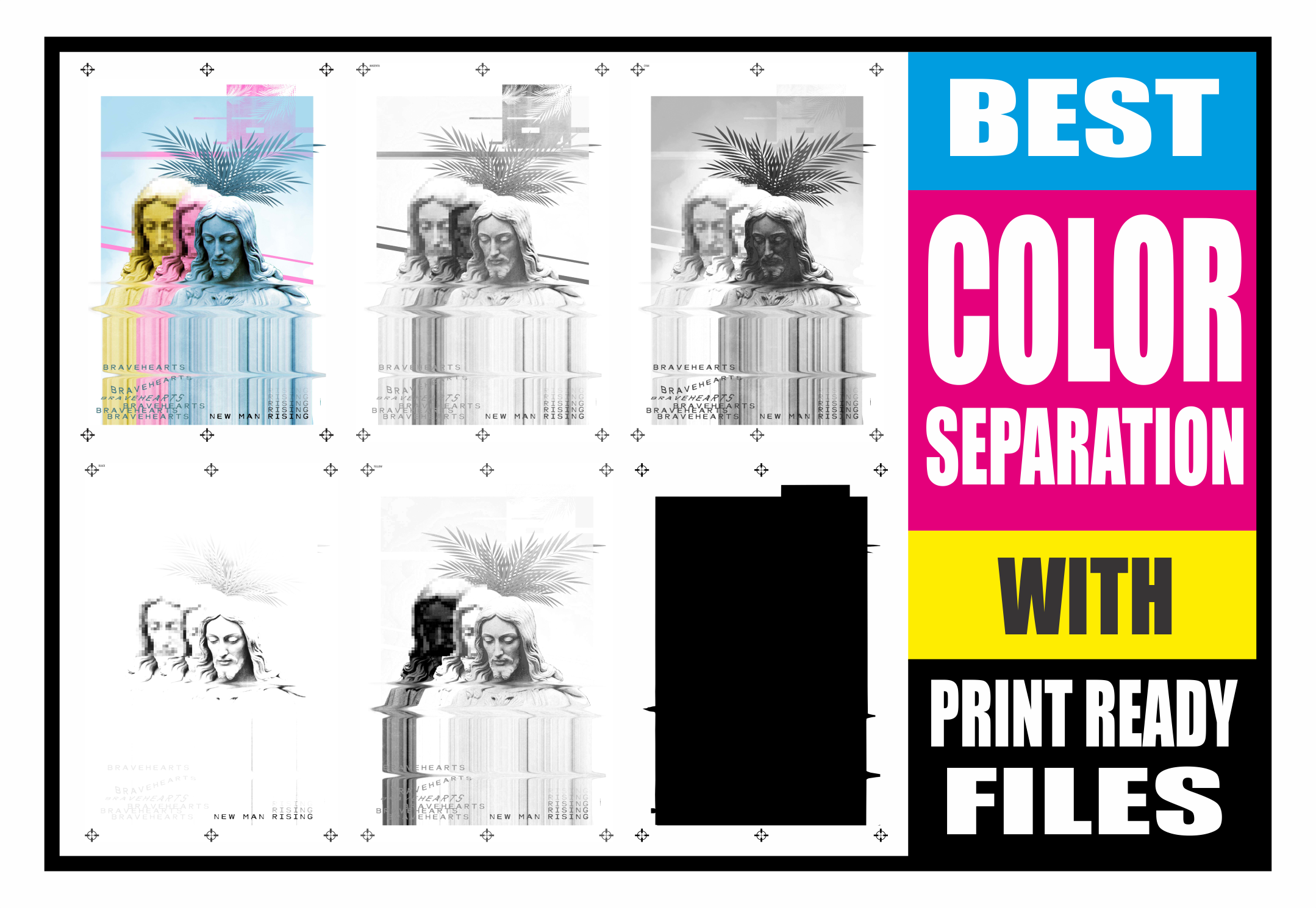 I will do Color Separation for Screen Print and Vector Tracing 