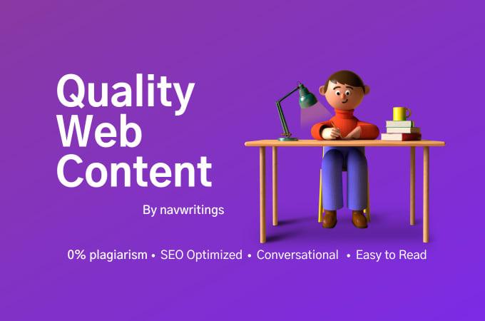 Get amazing quality 700 words web page content and snappy blog post