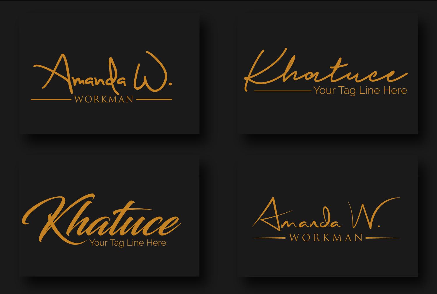 I will do modern luxury handwritten signature logo within 8 hours