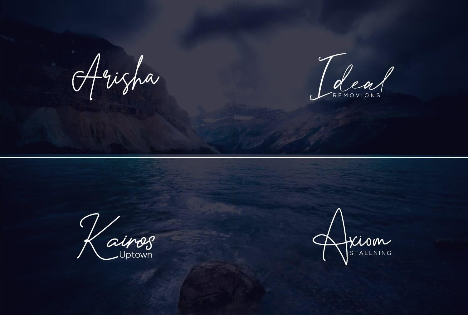 I will do scripted calligraphy handwritten or signature logo design