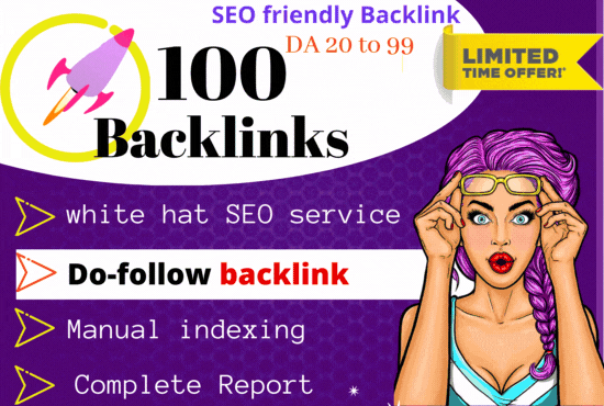 I will Build 100 Permanent web2.0 Backlinks with High DA,PA,PR with unique website